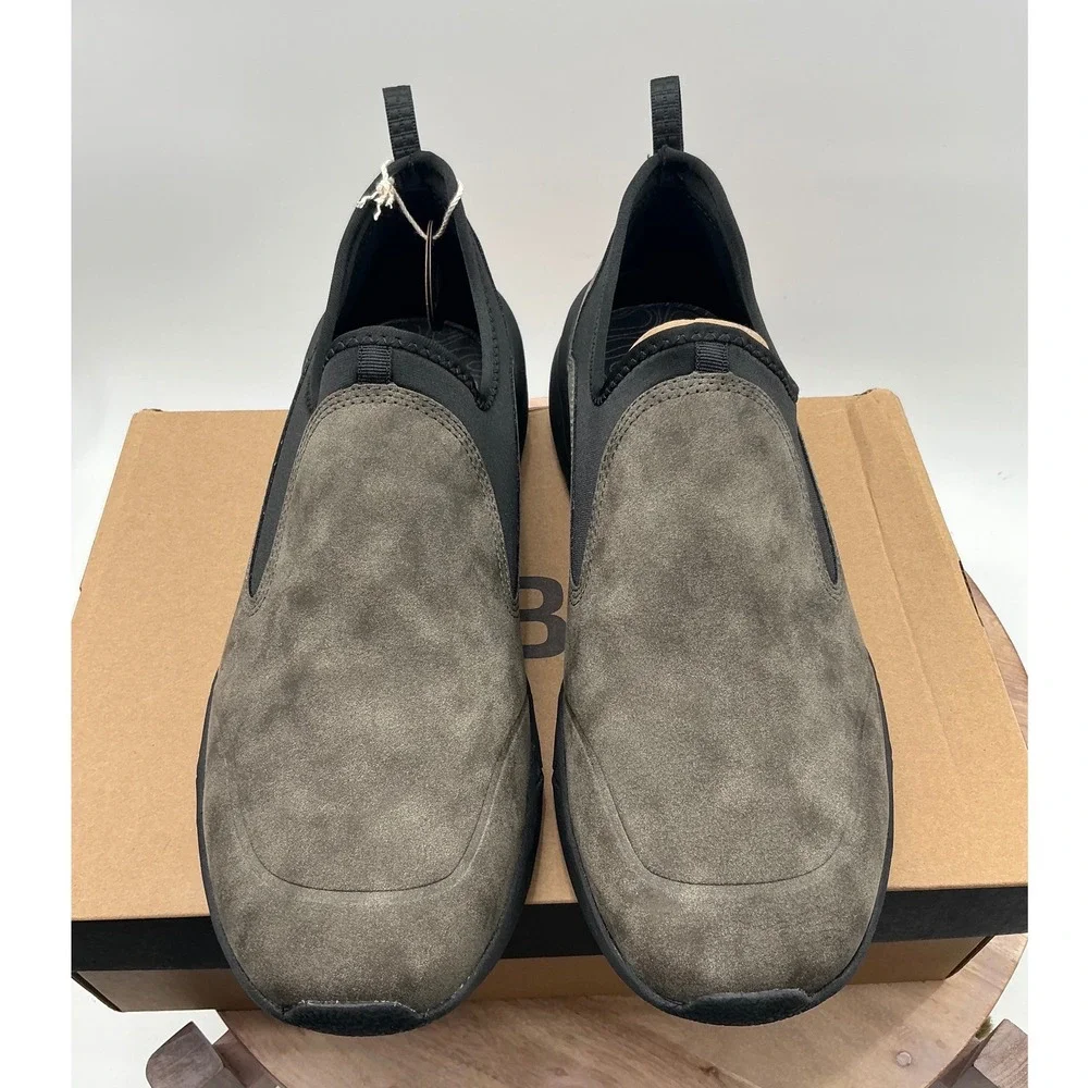 JBU Jambu Mens Grey Faux Suede Slip On Loafers Casual Comfort Shoes New